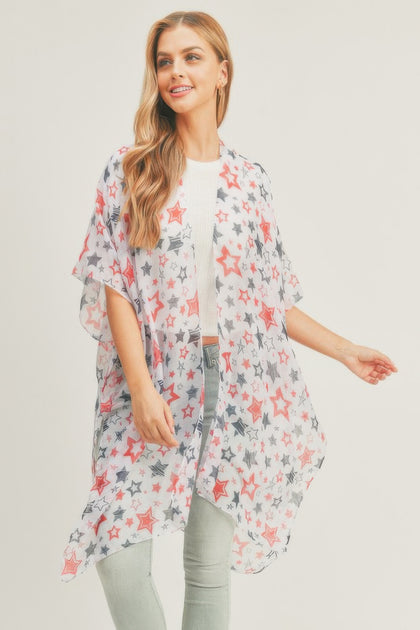TRUEDAMES Multi Star Kimono Weiß Einheitsgröße 2