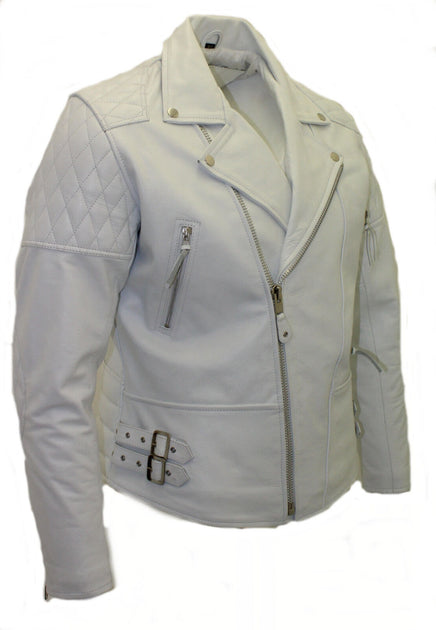 Infinity Nassau Men's Cowhide Leather Biker Jacket Grey 5XLarge 3