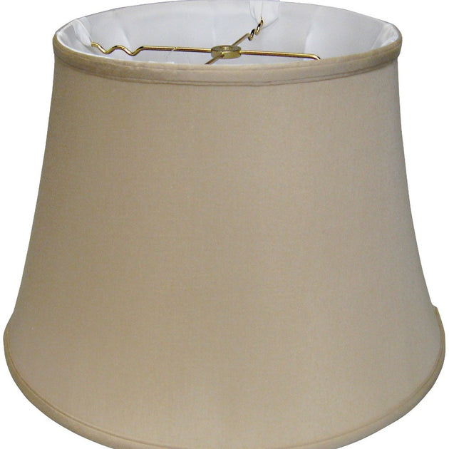 Hivvago Pongee Silk Bell Lamp Shade Brown 3