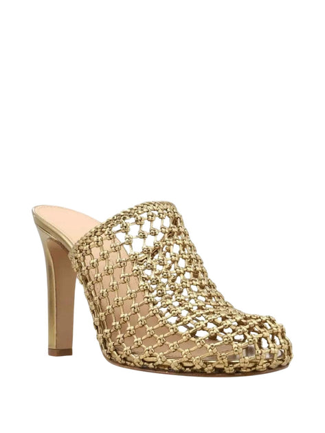 Salvatore Ferragamo High Heeled Mules Gold US 9.5 2