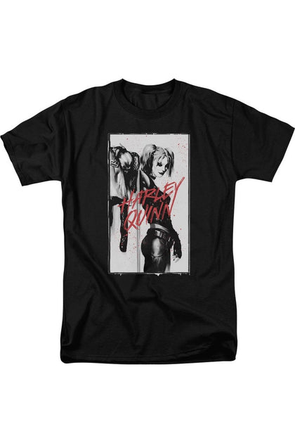 Gildan Batman Inked Quinn Kurzarm T-Shirt Schwarz 2