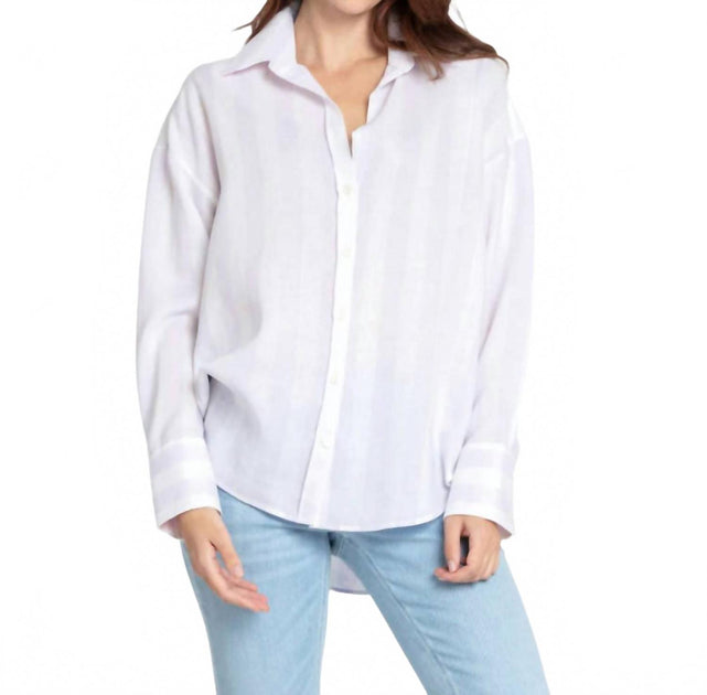 Hinson Wu Larissa Long Sleeve Tunic Top White Large 2
