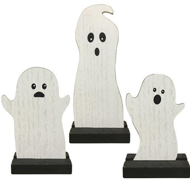 Hivvago 3/Set Wooden Ghosts White 2