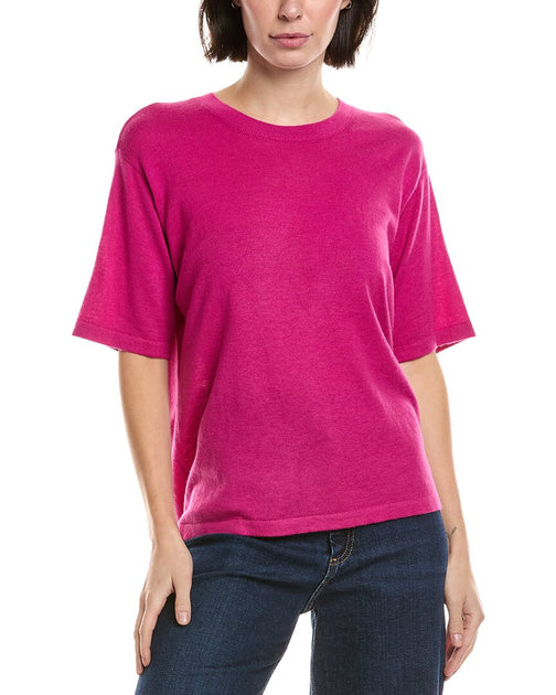 Vince Camuto Crewneck T-Shirt Pink Small 2