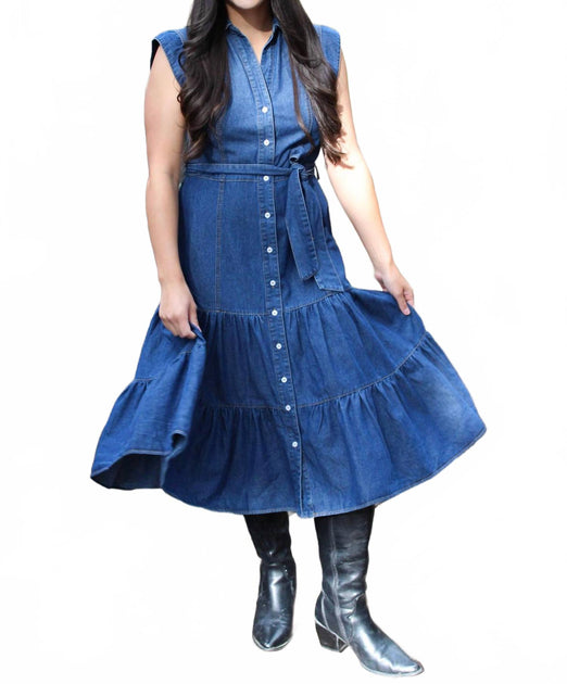 Blue B Robe Mi-longue Dakota Bleu Small 2