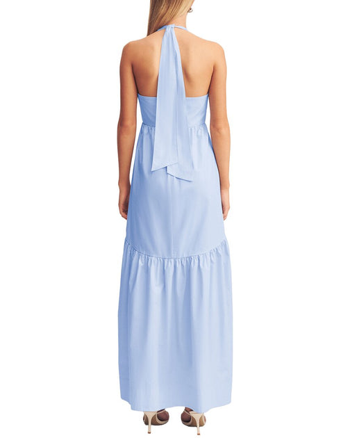 Shona Joy Maiori Halter Neck Maxi Dress Blue US 2 3