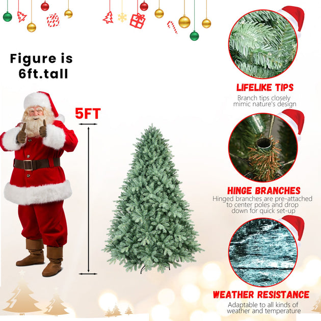 Hivvago 5FT Christmas Tree Blue-Green 4