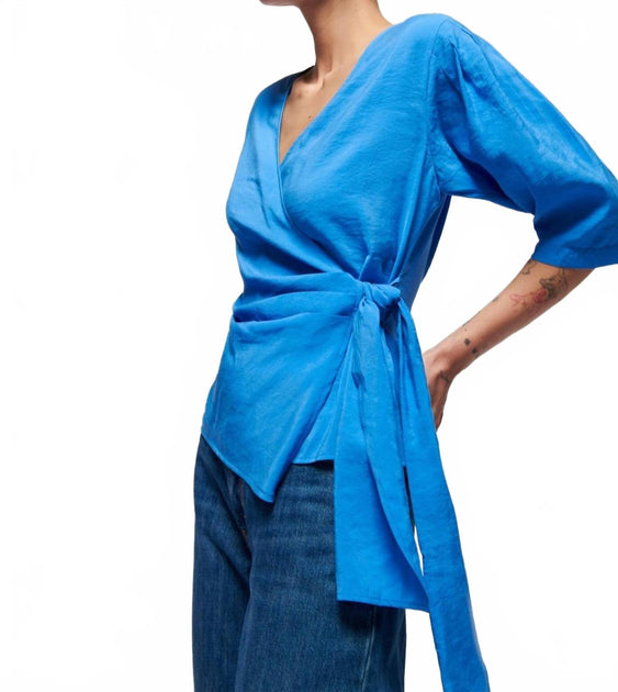 Nation LTD Luisa Blouse Blue Large 3
