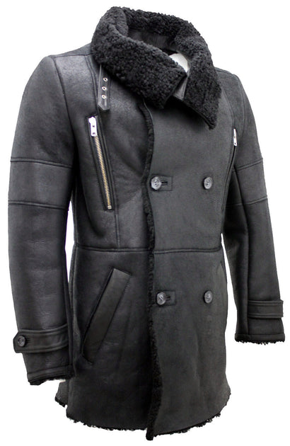 Infinity Candon Mens Sheepskin Coat Black XSmall 4