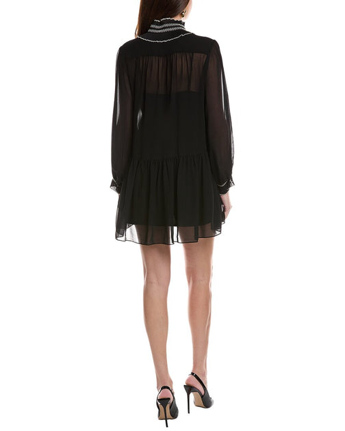 Sandro Woven Mini Dress Black EU 38 3