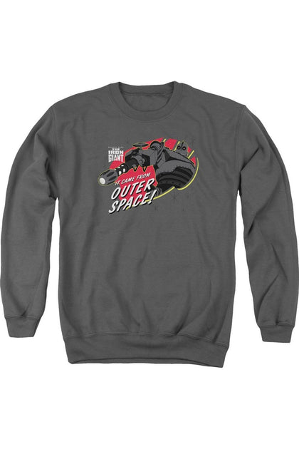 Gildan Iron Giant Outer Space Crewneck Sweatshirt Grey Small 2