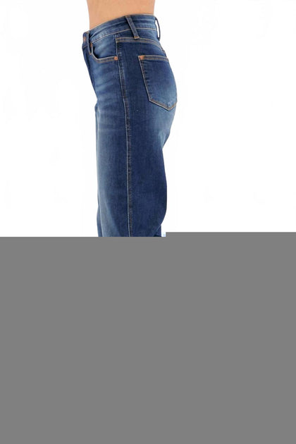 Judy Blue Harper Cropped Wide Leg Jeans Blue 24 4