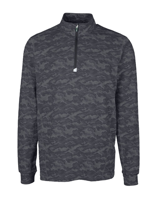 Cutter & Buck Traverse Camo Print Stretch Quarter Zip Pullover Multi Small 2