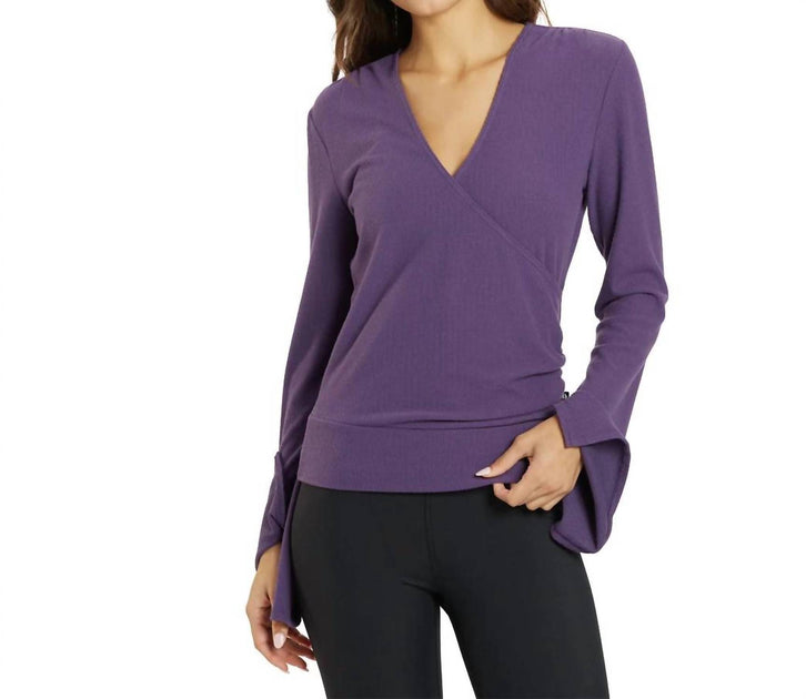 THRIVE SOCIETE Pleated Wrap Pullover Multi Small 4