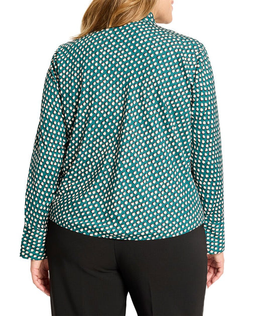 Nic + Zoe Shadow Dot Top Blue XXL 3
