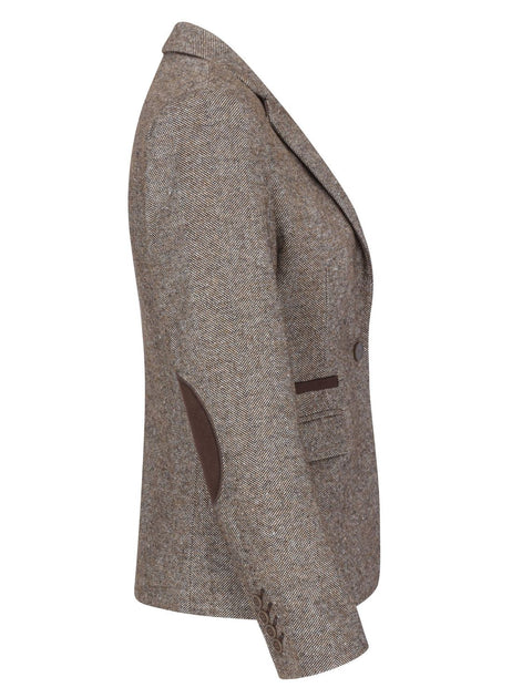 TruClothing 1920s Tweed Herringbone Blazer Grey US 12 4