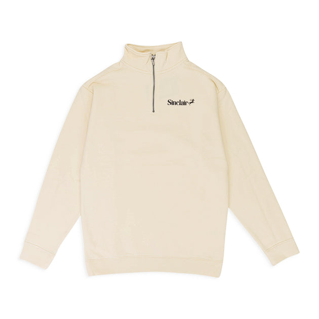 Sinclair Quarter Zip Sweatshirt Cream XS 2