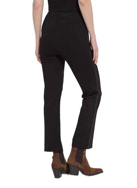 Lysse Elysse Crystal Embellished Ankle Jeans Black XLarge 4