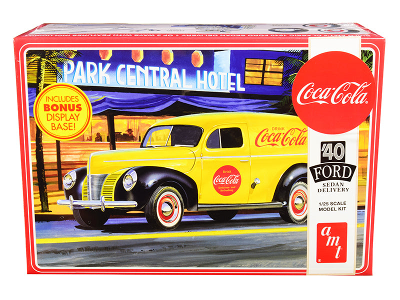 amt-skill-3-model-kit-1940-ford-sedan-delivery-van-coca-cola-with
