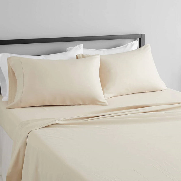 Hivvago Twin Ivory 100% Egyptian Cotton Sheet Set 2