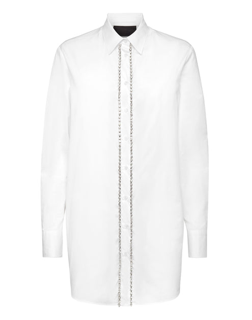 Philipp Plein Shirt Dress Crystal White XSmall 2