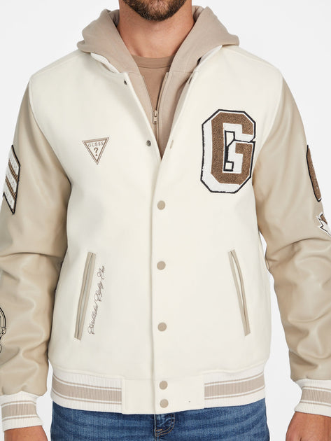 Guess Factory Lark Varsity Jacket Black Small 4