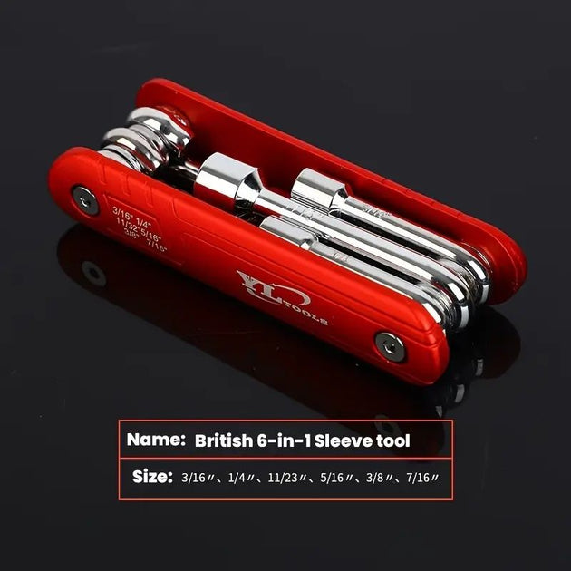 ENXT Pocket Red Folding Hexagonal Socket Wrench 4