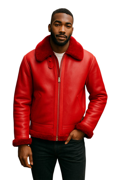 Infinity B3 Bomber Aviator Jacket Red US 34 2