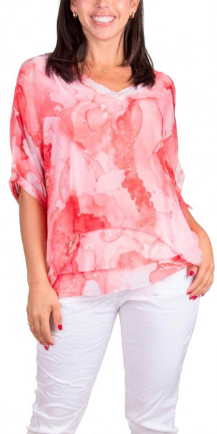 GIGI MODA Diana Blouse Pink One Size 2