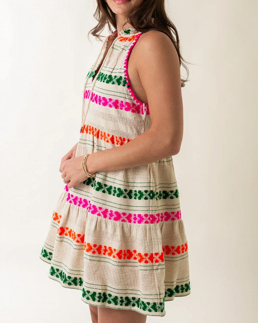 Saylor Calico Dress Multicolor XL 4