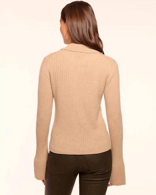 Ramy Brook Cathy Cashmere Cardigan Beige Large 3