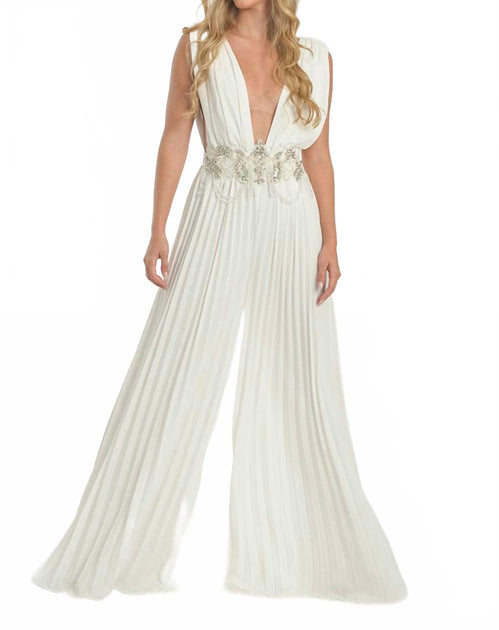 Steffany Milano Milano Jumpsuit Beige Small 3