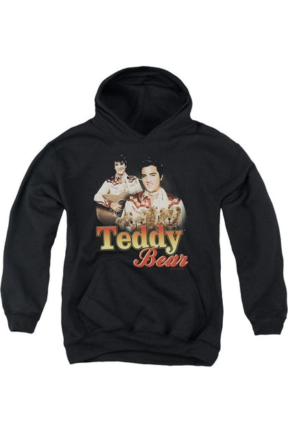 Gildan Elvis Presley Teddy Bear Youth Pullover Hoodie Black XLarge 2