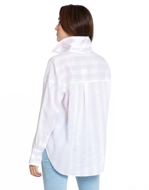 Hinson Wu Larissa Long Sleeve Tunic Top White Large 3