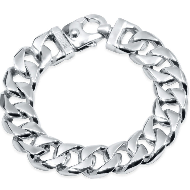 Pompeii3 Herren Heavy Cuban Link Armband Silber 8.5 Zoll 2