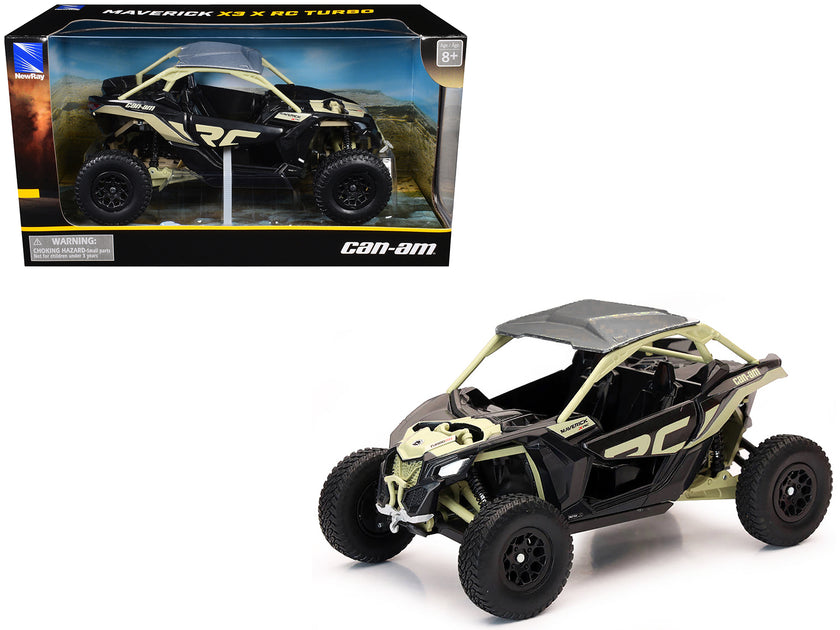 New Ray Can-Am Maverick X3 XRC Turbo ATV Tan and Black 1/18 2