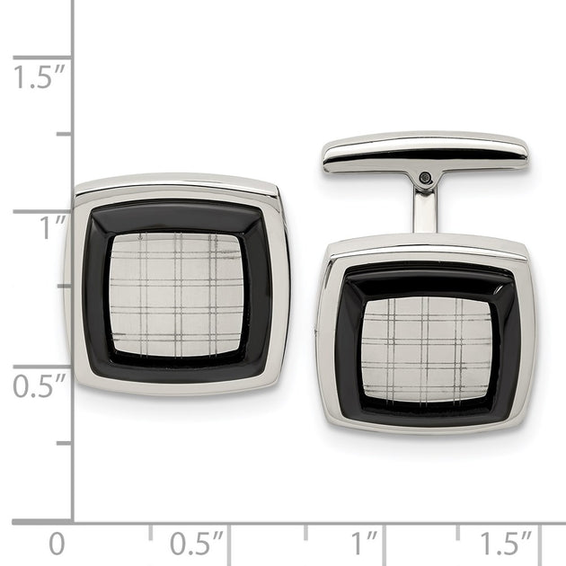Diamond2Deal Cufflinks Black 4
