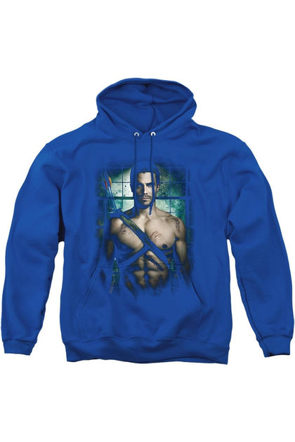 Gildan Arrow Shirtless Adult Pullover Hoodie Blue XXL 2
