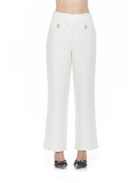 Alexia Admor Jaden Tweed Pants White US 6 2