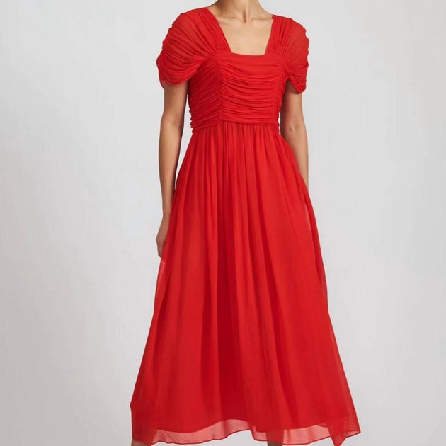 Batsheva Phillipa Maxi Dress Red US 8 2