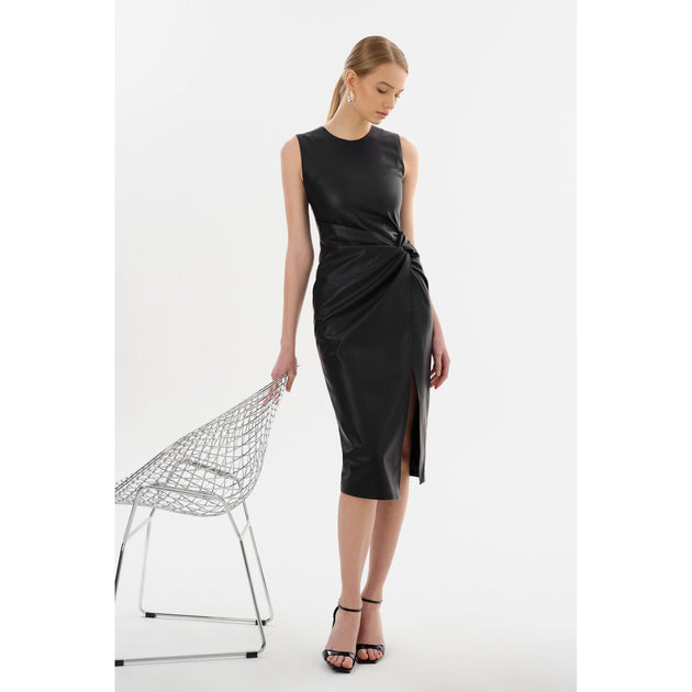 Lamarque Brett Faux Leather Dress Black XXSmall 2
