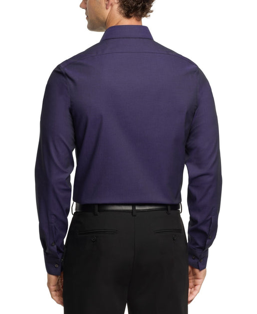calvin klein men's slim fit pincord dress shirt Calvin Klein Dress Shirt Mens 17 32/33 Pink Lavender Steel Slim Fit PinCord, Men's