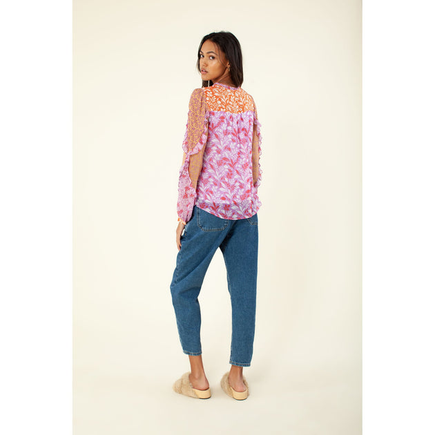 Hailey Bob Vana Silk Top Pink Small 3