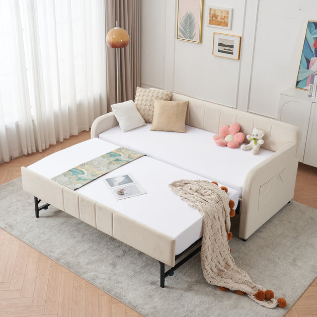 Streamdale Twin Daybed Frame Beige 4