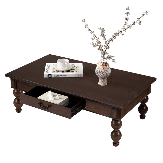 Streamdale Espresso Rectangular Coffee Table 2