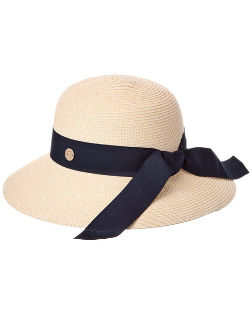 Bruno Magli Med Brim Straw Sun Hat Ivory One Size 3