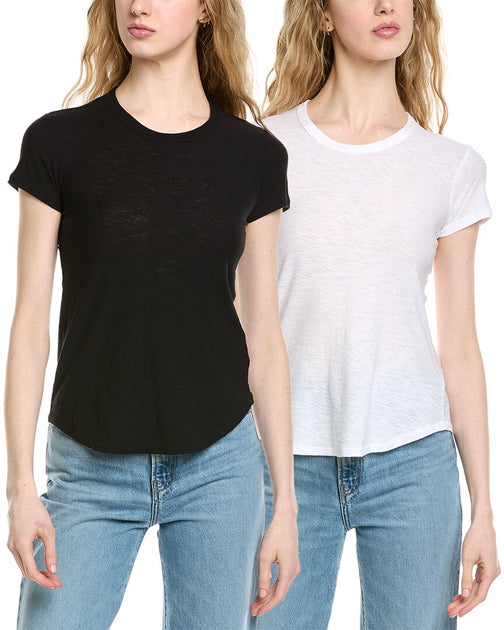 James Perse 2pk Crew Shirt Black US 4 2