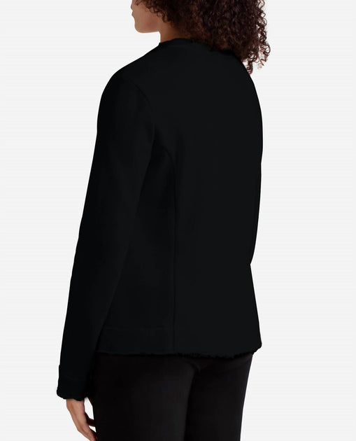 Danskin Frayed Edge Open Jacket Noir XLarge 3