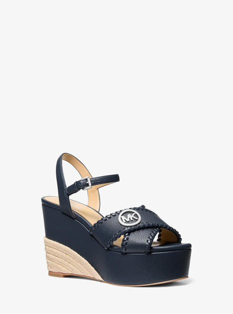 Michael Kors Hannah Platform Sandal Blue US 9.5 2