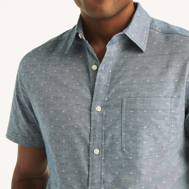 Nautica Dobby Striped Short-Sleeve Shirt Multi XL 3